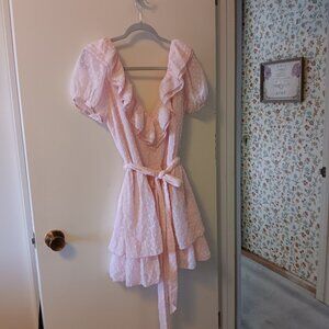 Regal Days Dotted Mini Dress with Sash, XL, NWOT